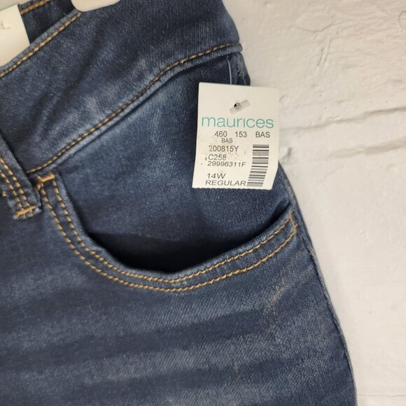 M Jeans By Maurices Women's Size 14W Jeans Super Soft Jegging Flannel Cuff - Picture 5 of 8